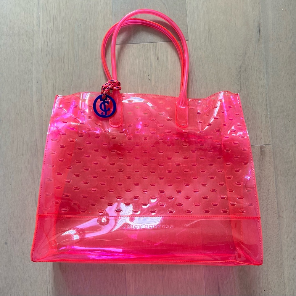 Juicy Couture Neon Pink Jelly Beach Bag